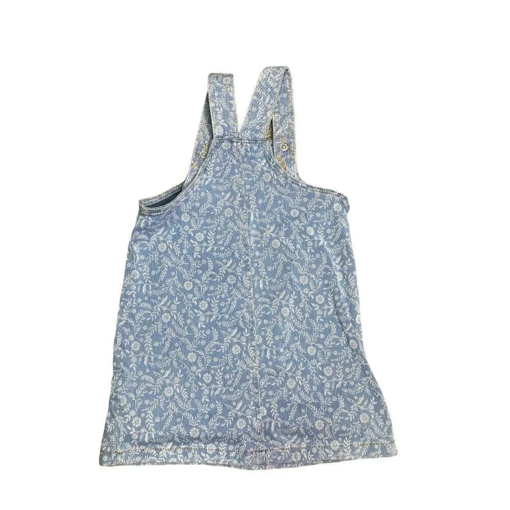 Old Navy Denim Jumper Floral Print Size 5T